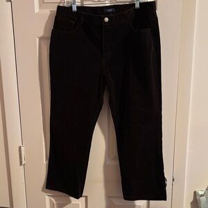 Chaps Womens Dark Brown Corduroy Pants